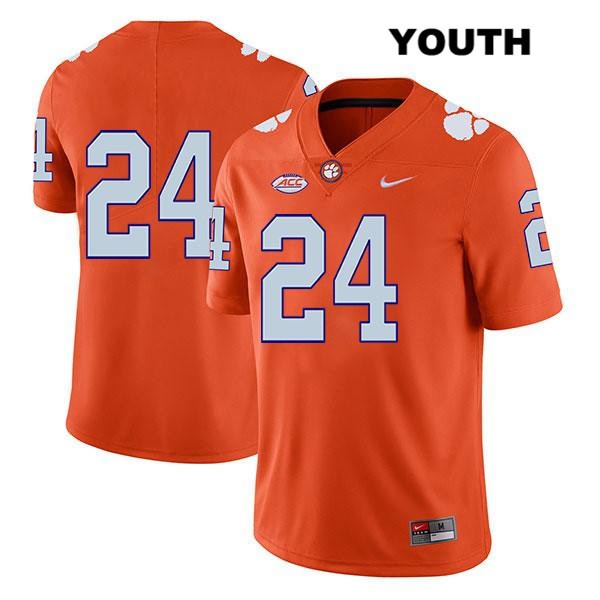 Youth Clemson Tigers #24 Nolan Turner Stitched Orange Legend Authentic Nike No Name NCAA College Football Jersey NZH7446PL